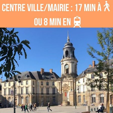 Ferienwohnung Le Fatsia - Rennes Gare T2 Exterior foto